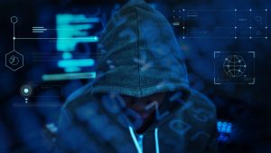 Hacker with their hood up security